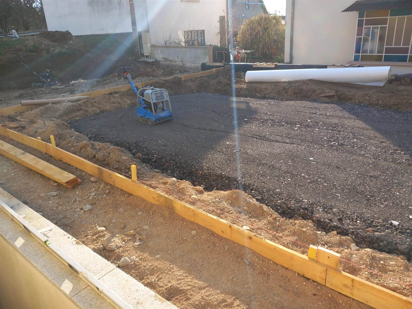 Chantier récent — ouverture de tranchée VRD par Kréa Concept dans le Haut-Rhin